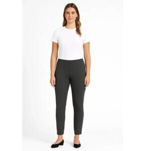 J Jill Womens XS Ponte Pants Slim Leg Charcoal Grey